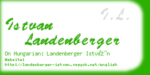 istvan landenberger business card
